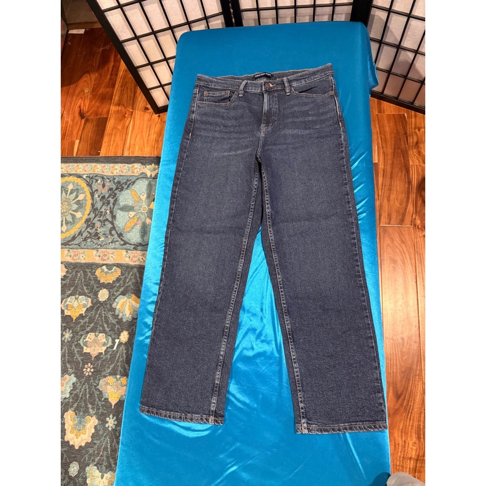 NWT Calvin Klein Jeans Women's 10 Dark Wash Straight Leg High Rise Denim